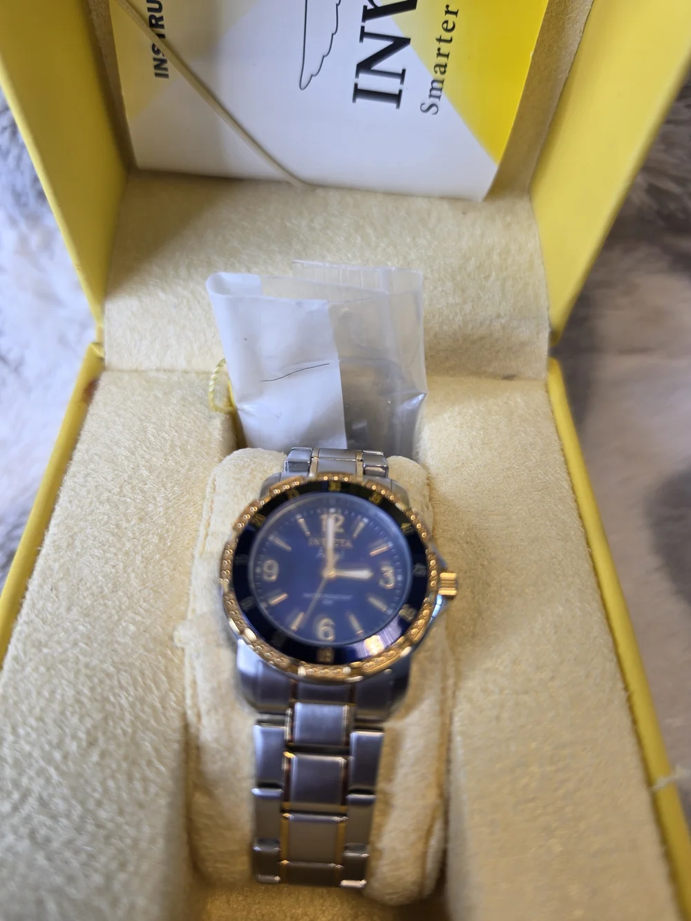 Invicta Women's Two-Tone Blue Dial Stainless Steel Watch